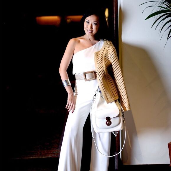 Ralph Lauren 2015 Resort Sandstone Beige Chevron Lamb Leather Zip Front Jacket - Picture 4 of 16